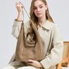 Ladies Suede Cow Genuine Leather Underarm Bags Women Soft Cowhide Vintage Shoulder Bag  Female Fashi Luxury Designer Handbags