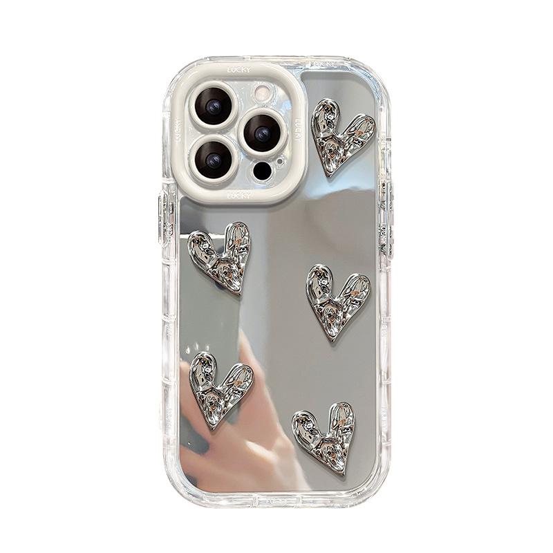 Складной чехол Love for IPhone16 для iPhone 15promax Electroplating 14 High-end Sense 13 Full-inclusive Anti-Fall