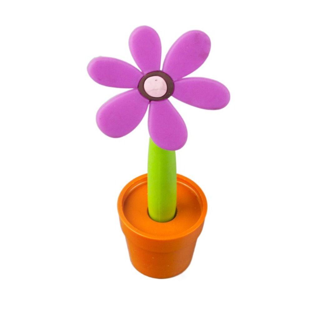 Plastic Writing Signing Pen Cartoon Sunflower Ballpoint Pen New Ballpoint Pen
