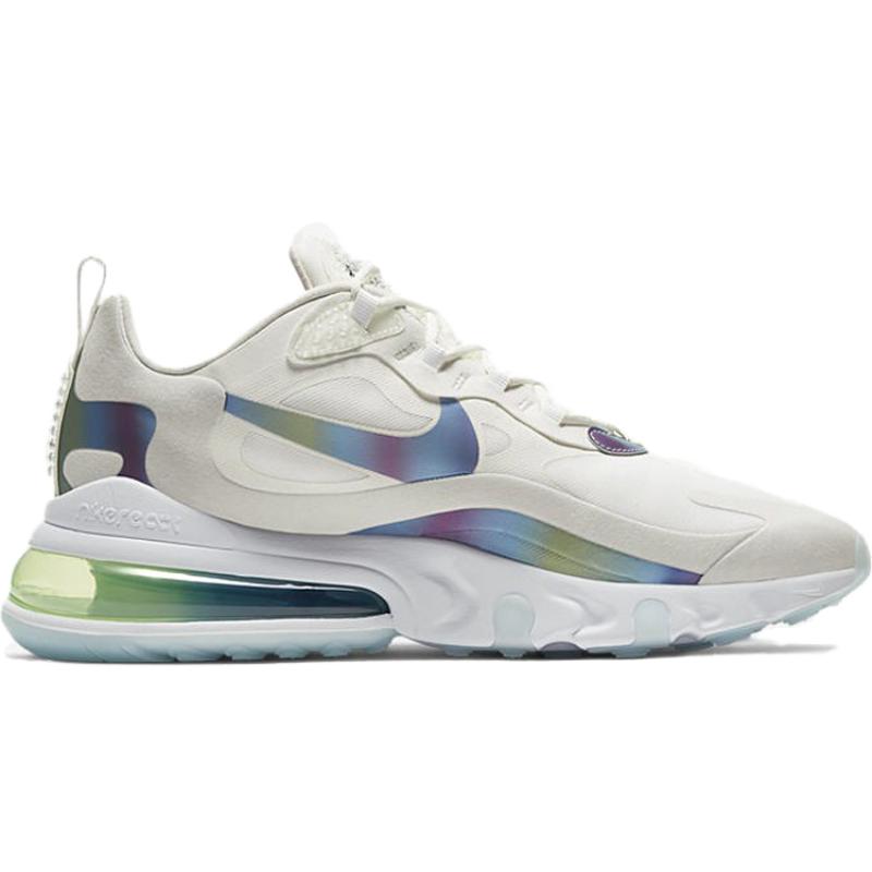 Nike Air Max 270 React Bubble Pack White Sneakers Casual Shoes CT5064-100