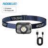 Multifunctional COB LED Sensor Headlamp Built-in Battery USB Rechargeable Fishing Headlight Outdoor Camping Emergency Head Lamp