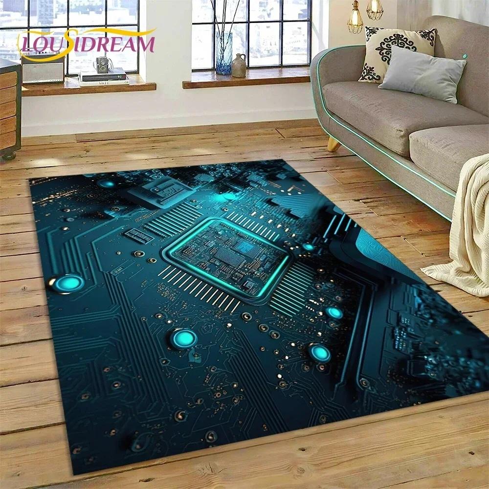Печатная плата 3D Чип CPU Ковер Ковер для Спальни Гостиной Домашний Декор Дивана, Детская Игра Большой Декор Напольный Коврик Подарок