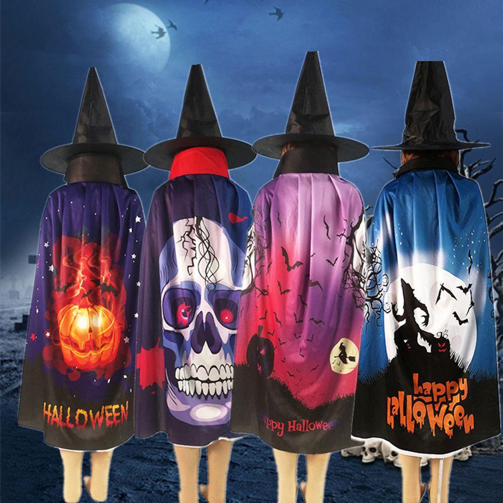 Party Pumpkin Costume Ghost Cosplay Wizard Terrifying Clothing Children's Cloak Halloween Cloak