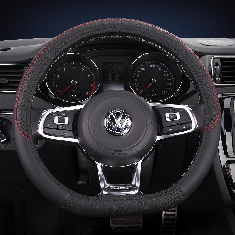 D-образный чехол на руль автомобиля для VW Jetta 6 2017-Golf 7 Scirocco Bettle 2012-Tiguan Auto