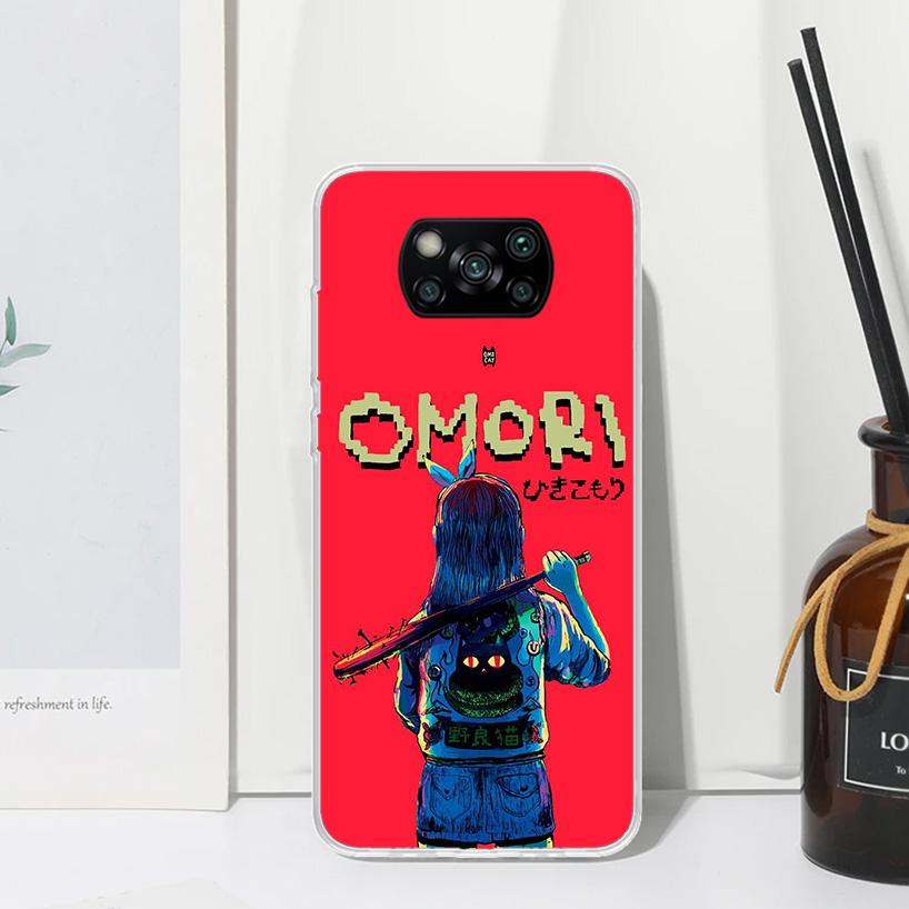 Game O-Omori Cartoon Phone Case For Xiaomi Poco X7 X6 X5 M7 M8 Pro F7 Ultra Redmi 15C 15 13C 13 12C 12 10 10C 10A Art Fundas Poc