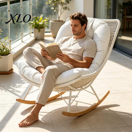 Patio Swing Replacement Pad Egg Chair Cushion with Back Support, Hanging Ties, Waterproof Seat for Chairs All Weather Outdoor