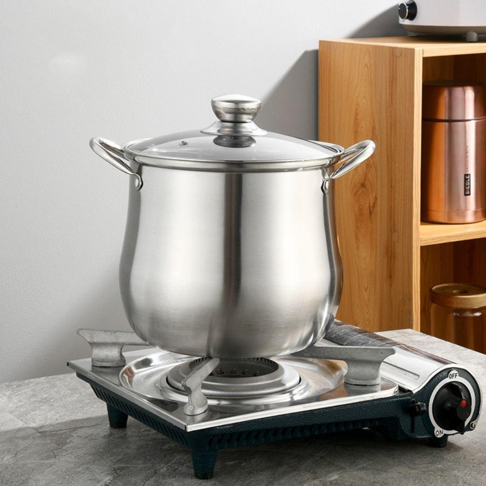 Stainless Steel Stock Pot Anti-scalding Handle Cooking Pot Kitchenware Soup Pot Home Use