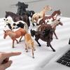 Имитационная модель лошади, реалистичная статуэтка лошади, скульптура, украшение для домашнего офиса, украшение для рабочего стола, детская развивающая игрушка-животное