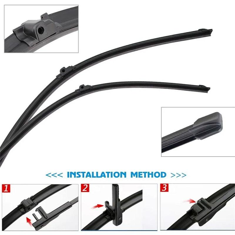 Frameless Wiper Blades 650/650mm (26"+26") Side Pin 22 for VW Touareg 7L6 / 7P