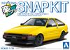 Aoshima Bunka Kyozai Rakupura Snap Kit Toyota Sprinter Trueno Custom Желтый Пластиковый Модельный Набор ООО. 1/32 Нет. 11CU-YW Предварительно окрашенный (Автомобиль)