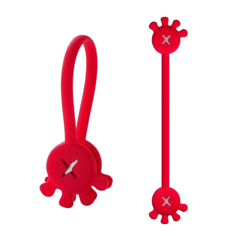 10Pcs Cable Ties Multipurpose Silicone Magnet Cord Ties Silicone Cable Wrap Cord Clip for Cable Management best sale