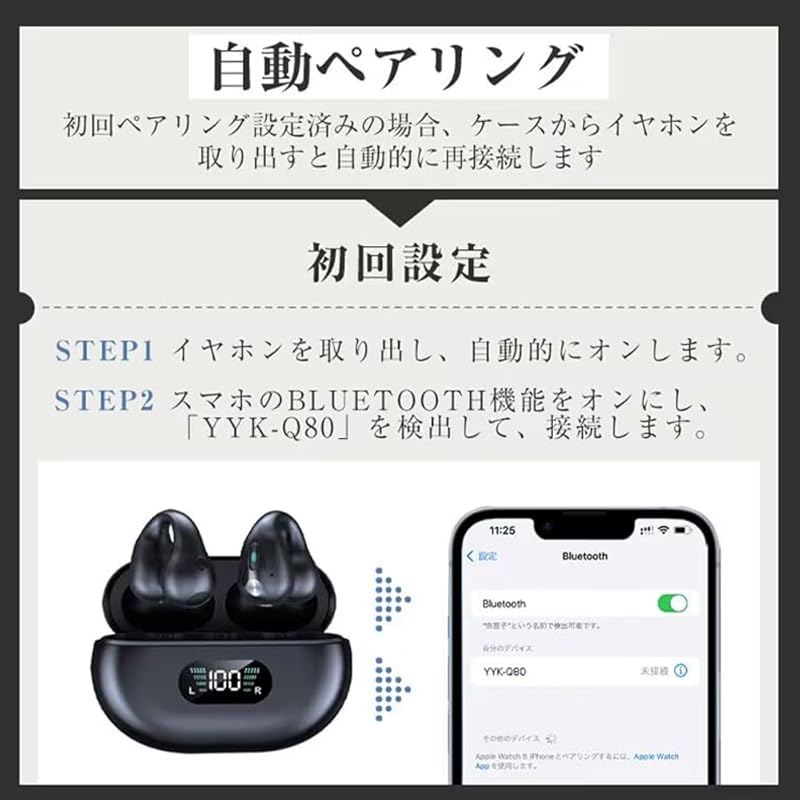 Наушники-манжеты Bluetooth [2024 Новая модель с улучшенным качеством звука Открытого типа] Наушники-манжеты Bluetooth5.3 Наушники-манжеты, которые не