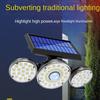 Новый солнечный настенный светильник 78LED, индукционный садовый светильник с эффектом человеческого тела, уличный водонепроницаемый настенный светильник с тремя головками