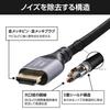 Elecom HDMI-кабель сверхвысокой скорости, 3 м, нейлоновая сетка, алюминиевый разъем, высокоскоростной HDMI-кабель, сертифицированный сверхвысокой скорости для игр, черный 8K/60 Гц [Ultra