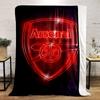 Arsenal Logo Neon Red Design Flannel Blanket for bedroom, living room, sofa, and nap sofas