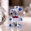 Hand Blown Glass Cow Miniature Cartoon Animal Figurine Creative Crystal Cow Ornament  Living Room