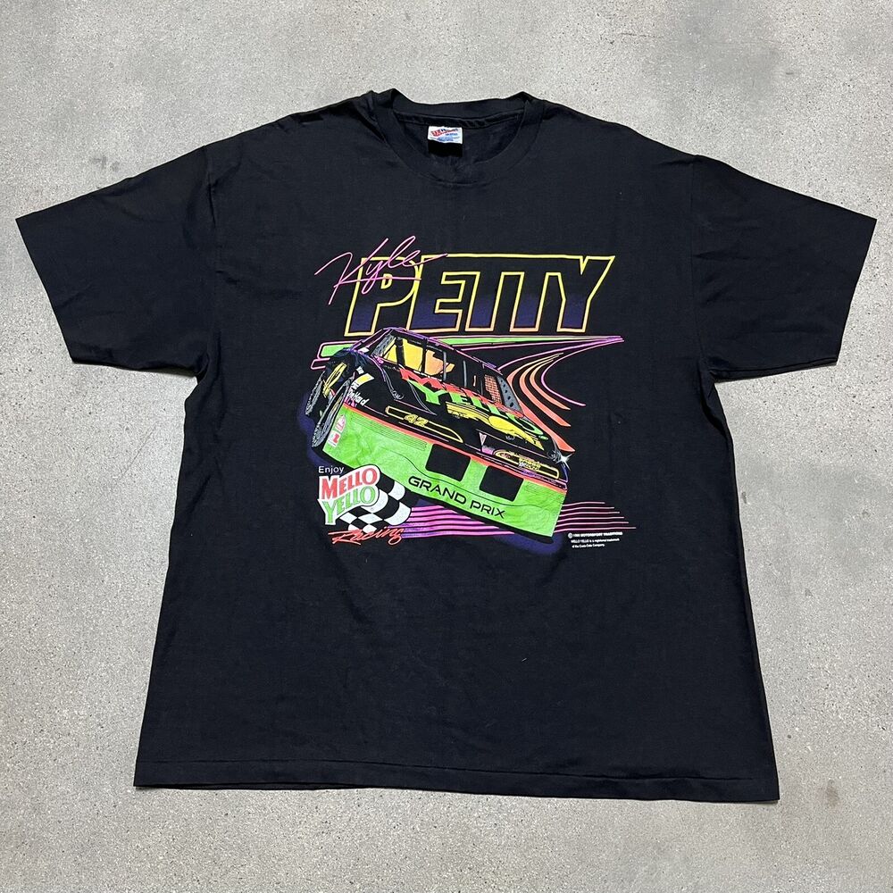 Футболка унисекс с принтом VTG 1993 Kyle Petty Mello Yello NASCAR AOP Hanes