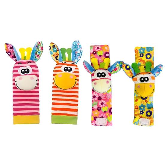 Детские погремушки, носки, игрушки на запястье, высококонтрастные детские игрушки, черно-белые детские игрушки, развивающие мозг, детские игрушки, подарки на вечеринку для новорожденных мальчиков и девочек