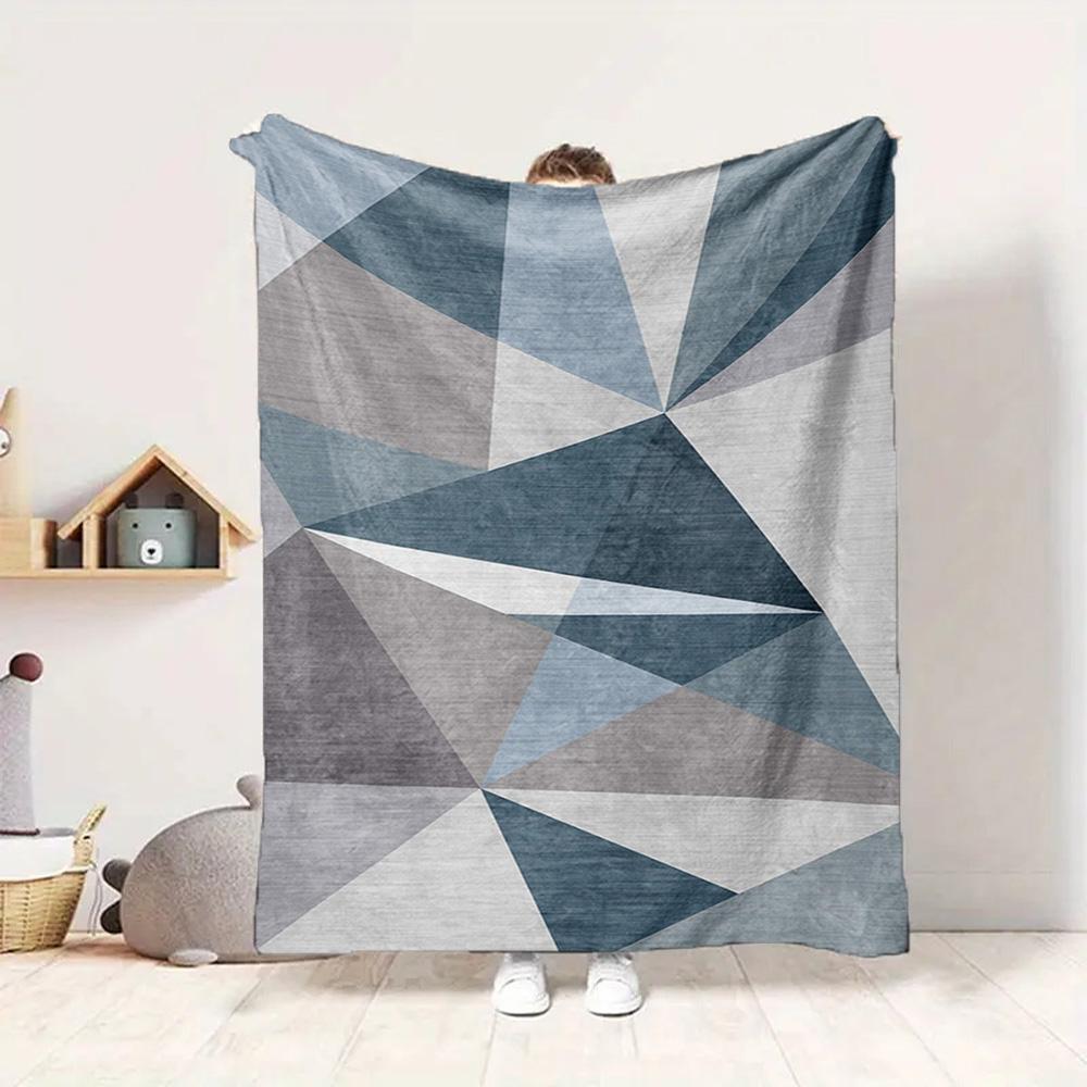 Geometric Flannel Blanket Throw Blanket Soft Warm Sofa Bed Camping Car home Decor Unique Christmas Gift C9301745