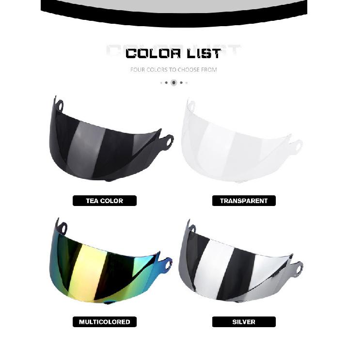 UCHOOSE Motorcycle Helmet Lens Facelift Helmet Special Lens Transparent Mirror Black Mirror Color Mirror Silver Lens PackageSpeed Sensors 6