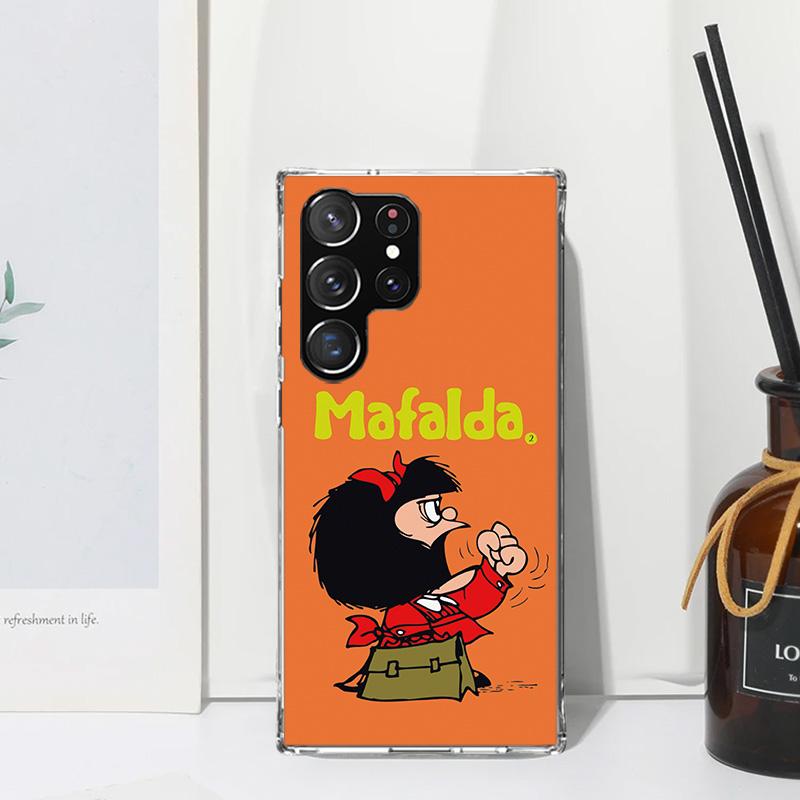 Mafalda Cartoon Phone Case For Samsung Galaxy Note 20 Ultra 10 Plus 9 8 M11 M12 M21 M30S M32 M51 M52 J4 J6 + J8 Art Fundas