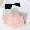 Women Underpants Slim Fit Solid Color Elastic Waistband Mid Waist Good Breathability Lady Boxers Female Daily Underwear