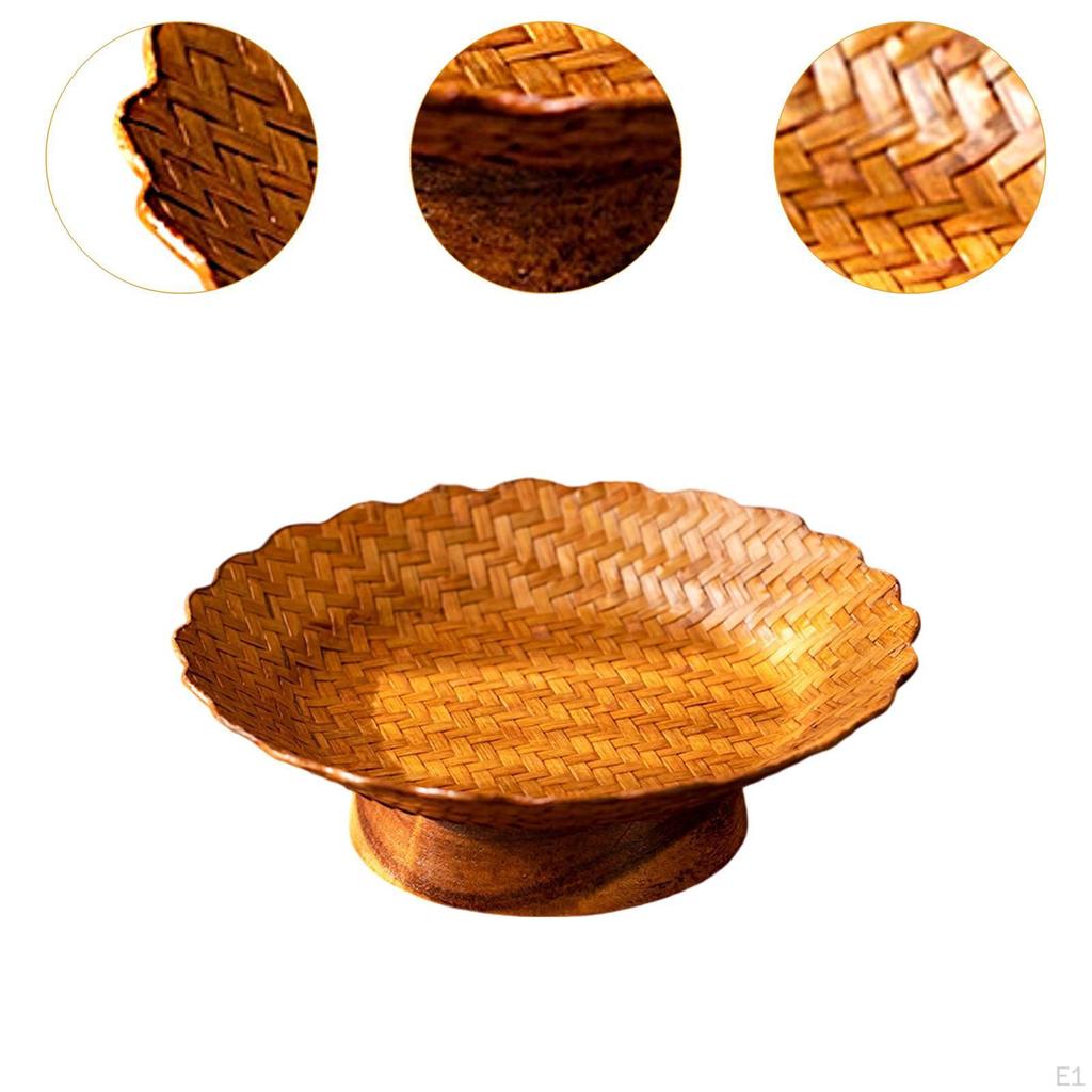 Footed Bowl Fruit Tray Countertop Decorative Dessert Cake Serving Holder for Events Home Decor