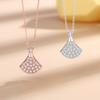 Fan-shaped Skirt Necklace Collarbone Chain Light Luxury Temperament High-end Pendant Birthday Gift for Girlfriend