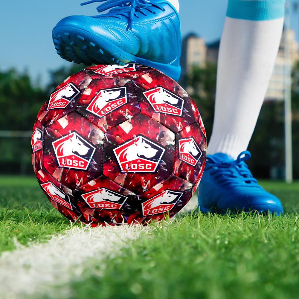 Olympique Football Crest Size 5 Soccer Balls, Anti-Slip, Protective Football, Outdoor Sport, a Unique Gift Suitable for him/her, Birthdays