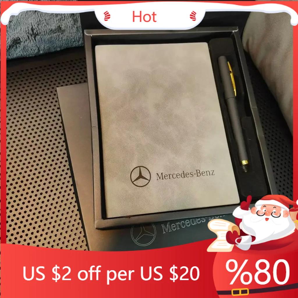 CDQ1 2025 Hot 1Set Car Man Business Sign Pen Notebook Suit Women 4s Surrounding Gifts Mercedes Benz AMG S320 W164 W205 W204 W168 C180
