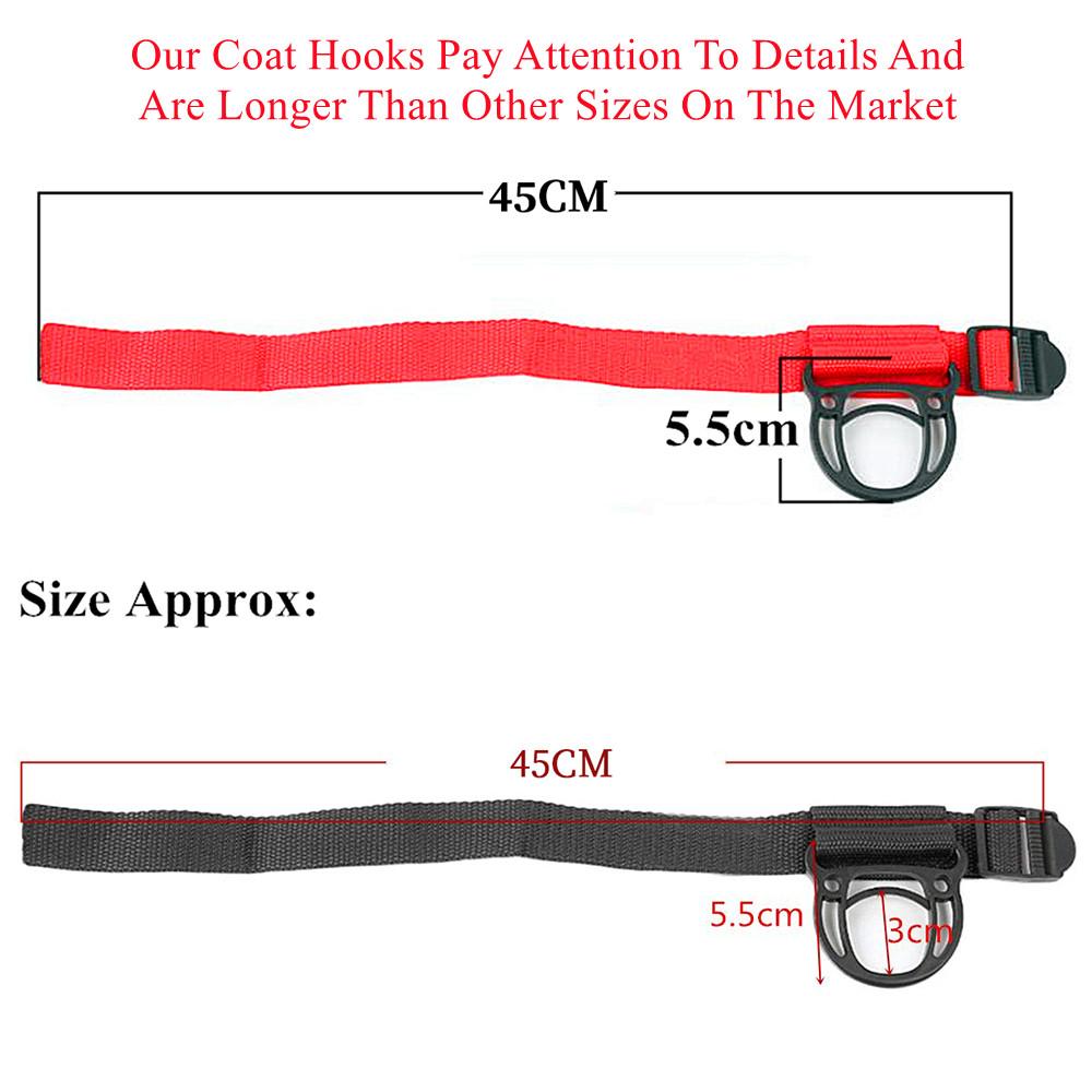 4 шт. крючок вешалка для одежды 45 см для Jeep Wrangler TJ JK JL JT 4XE 1997-2023 ролл-бар крючок для одежды в салоне автомобиля