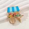 Высококачественная Модная Обеденная Вагон Цветок Женская Высококачественная Ретро Растение Цветок Вагон Брошь