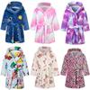 2-14 Years Autumn Winter Bathrobe Kids Sleepwear Robe Children Bath Robe Warm Soft Pajamas for Girls Boys Teenage Flannel Robe