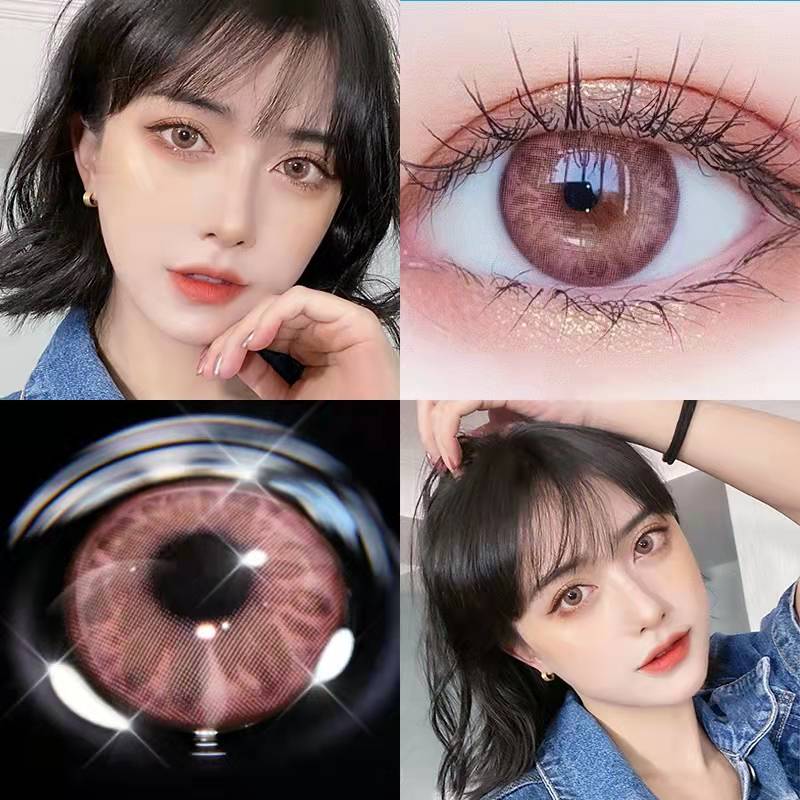 Contact Lenses For Eyes One Pair Colored Contact Lens Green Brwon Natural Look Diamond Beauty Cosmetic Color Lens Eyes Korean