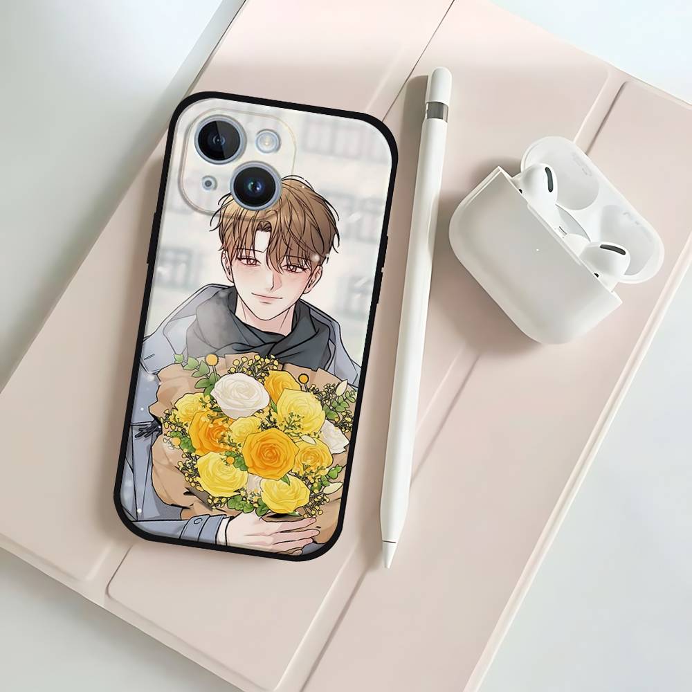Korean Comics Summer Black Phone Case That Fits For IPhone 17,16,15,11,13,14 Pro Max,Plus,X,Xr,Xs Max,13Mini