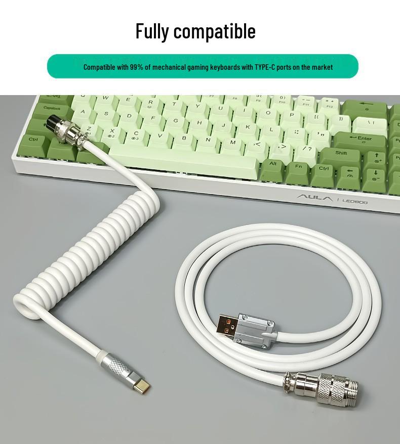 Механическая клавиатура 8K RGB с магнитными переключателями, быстрозаряжаемый витой PU-кабель Aviator для передачи данных