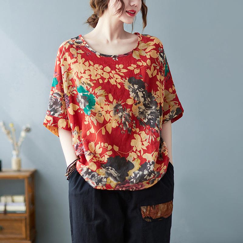 Женская летняя футболка большого размера с круглым вырезом и короткими рукавами, женский пуловер, рубашка Bata, топ для женщин