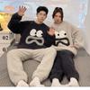 Flannel Pajamas Winter Couple Warm Pullover Women Warm Coral Fleece Student Casual Thickened Cute Home Service