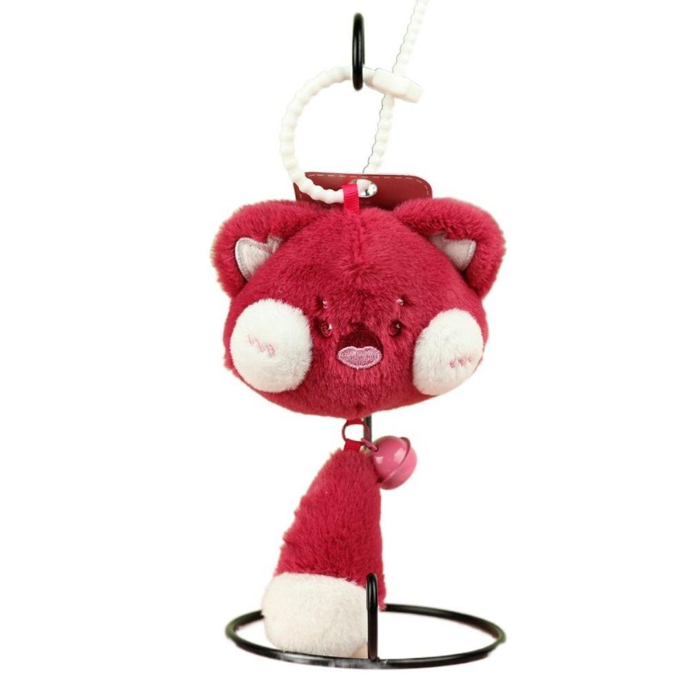 PP Cotton Cat Plush Keyring Long Tail Plush Cat Doll Pendant Plush Cat Keychain Bag Pendant