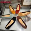 Модная женская обувь с бантиком-бабочкой, женские балетки из флока, туфли-лодочки, модные женские балетки с круглым носком, слипоны