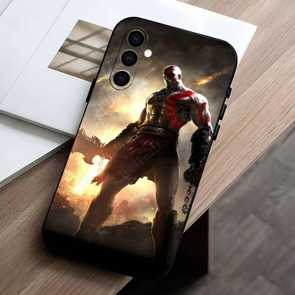 Чехол для телефона Game God of W-War Kratos Черный Силиконовый Мягкий Для Samsung Galaxy A73,A72,A71,A70,A53,A52,A51