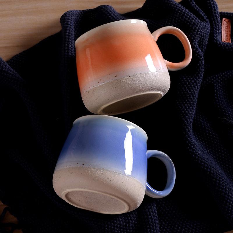 Creative Gradual Change Ceramic High Value Household Large Capacity Water Cup Ceramic Couple Breakfast Cup