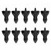 Bumdenuu 10pcs Car Real Roof Shark Fin Spoiler Shark Vortex Generator Roof Spoiler Bumper Tail Generator, Black