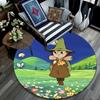 Snufkin Art pattern round rug,Carpet Rug for Living Room Bedroom Playroom ,Non-slip Floor Mat,Holiday Gifts and Birthday Gifts.