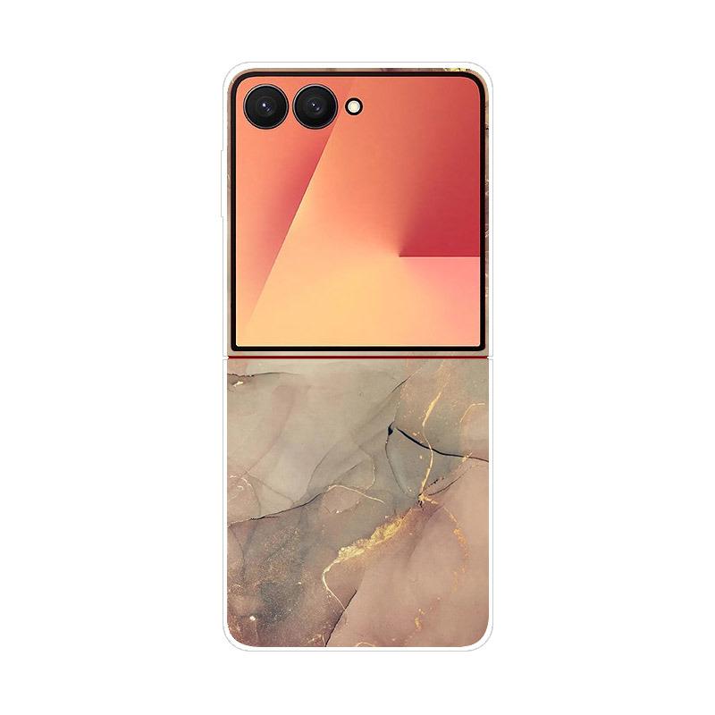 Роскошный прозрачный чехол для телефона Samsung Galaxy Z Flip 7, жесткая складная крышка из поликарбоната для Galaxy Z Flip7, противоударный чехол Capa Fundas