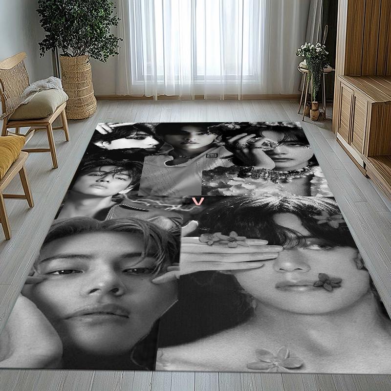 Ким Тэ Хён V Kpop B-BTS Ковер для гостиной нескользящий мягкий ковер для спальни детской игровой комнаты дивана, Домашний декор коврик для двери Подарок