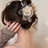 Small Fresh and Sweet Mesh Flower Hair Band Grab Clip French Princess Wind Shark Clip Mori Internet Celebrity Same Jewelry Women