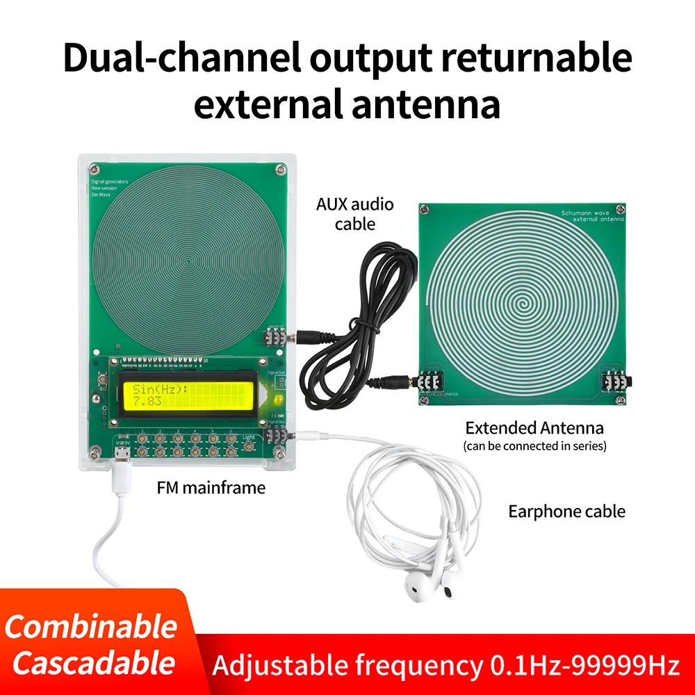 DC 5V 0.1Hz-99999Hz Adjustable Frequency Schumann Wave Generator Sine Wave Signal Generator Micro USB Inter