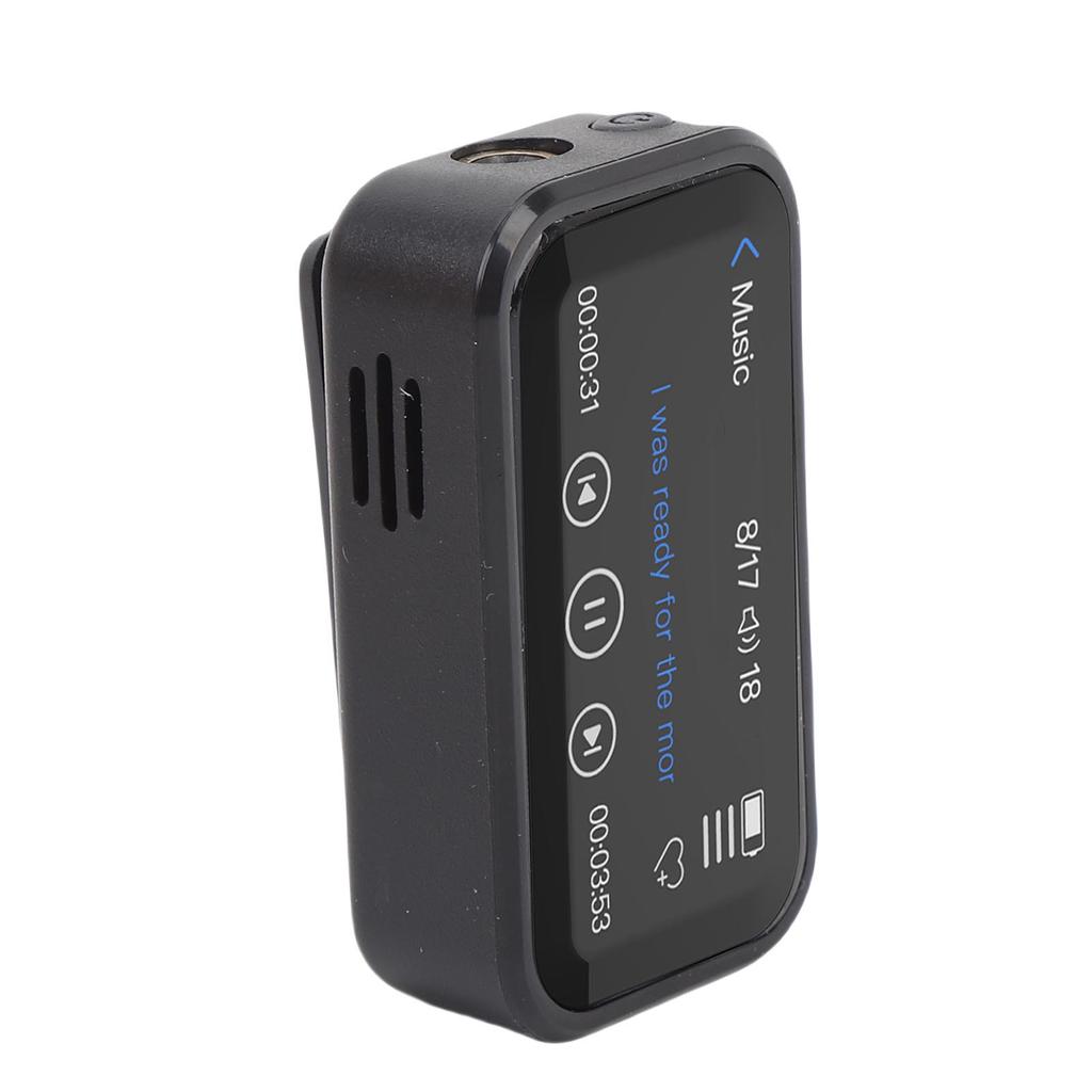 Портативный MP3-плеер BT с задним зажимом, 1,47-дюймовый полносенсорный экран, 32 ГБ, Hi-Fi плеер для музыки без потерь, радио