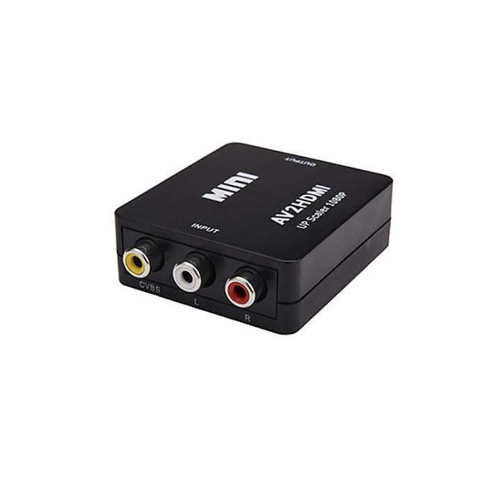 Adaptateur De Convertisseur Mini RCA AV Vers HDMI Convertisseur AV2HDMI Composite 1080P HDTV DVDB
